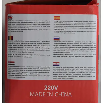 Photo from the official notice: Willow Leaf Curtain Lamp / FIRECRACKERS CURTAIN LAMP lighting chain — electric shock risk