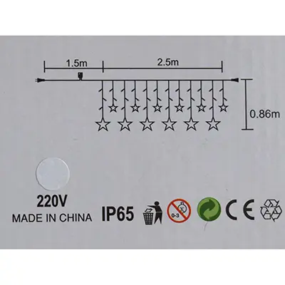 Photo de l’avis officiel: 2,5m +120 LED Chaîne d'éclairage — risque: Choc électrique