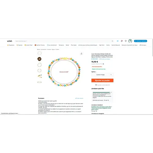 Zdjęcie z oficjalnego zgłoszenia: Nouveau Design Collier de Perles Kallaite Ambre Bébé Femmes Bijoux Dentition Cadeau Perles Ząbkowanie naszyjni — ryzyko: Zadławienie & Uduszenie (zagardlenie)
