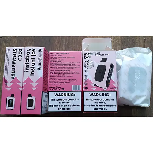 Photo de l’avis officiel: insta bar WT 20000 PUFFS Cigarette électronique jetable — risque: Risque chimique