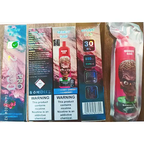 Photo de l’avis officiel: HONEY BAR Cigarette électronique jetable — risque: Risque chimique