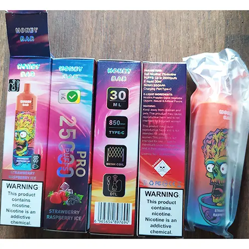 Photo de l’avis officiel: HONEY BAR Cigarette électronique jetable — risque: Risque chimique