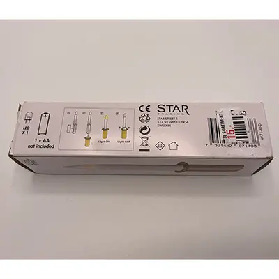 Photo from the official notice: Star Trading Tärnljus LED led candle — environment risk