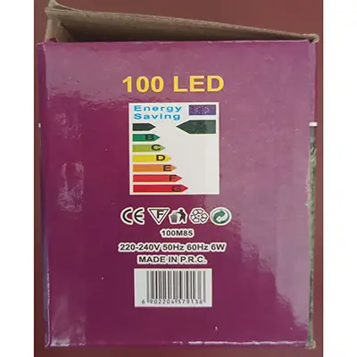 Photo de l’avis officiel: Merry Christmas 100 LED Chaîne d'éclairage — risque: Choc électrique (A12/03052/24)