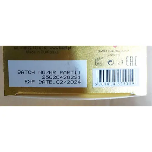 Foto dell’avviso ufficiale: Lazell Gold Madame Profumo — rischio: Rischio chimico