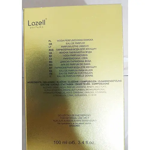 Foto dell’avviso ufficiale: Lazell Gold Madame Profumo — rischio: Rischio chimico