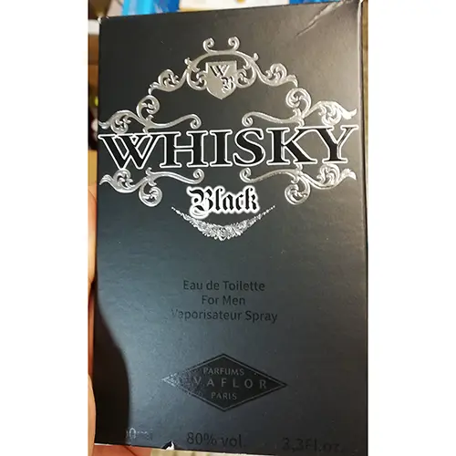 Photo de l’avis officiel: EVAFLOR Whisky Black for men Eau de Toilette — risque: Risque chimique