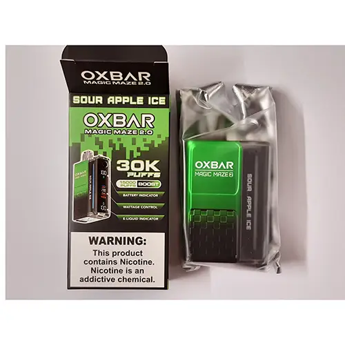 Photo de l’avis officiel: OXBAR MAGIC MAZE 2.0 Cigarette électronique jetable — risque: Risque chimique (A12/03098/24)