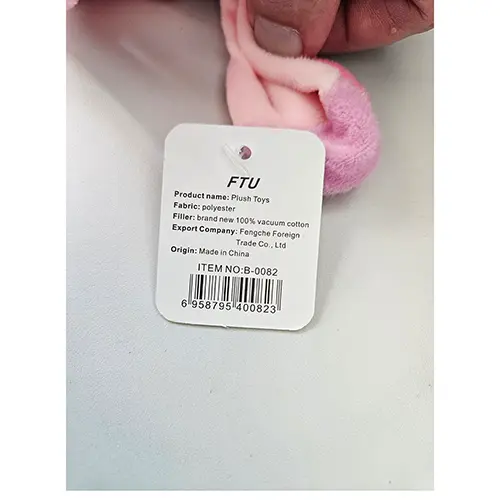 Foto aus der offiziellen Meldung: FTU Plush toys Weiches Spielzeug — Risiko: Ersticken