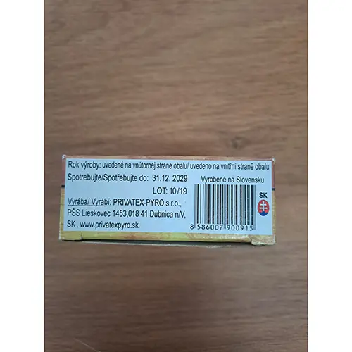 Photo de l’avis officiel: Privatex-Pyro s.r.o. Megatresk explo Feux d'artifice — risque: Blessures (A12/03166/24)