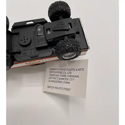 Foto do aviso oficial: Brinquedo elétrico — risco: Ambiente