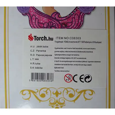 Foto do aviso oficial: Torch.hu Princess Happy Fashion Doll Boneca — risco: Químico