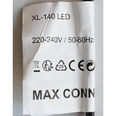 Photo de l’avis officiel: 140 LED Chaîne d'éclairage — risque: Choc électrique