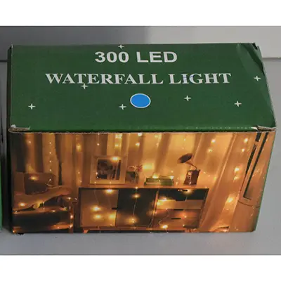Photo de l’avis officiel: 300 LED WATERFALL LIGHT Chaîne d'éclairage — risque: Choc électrique