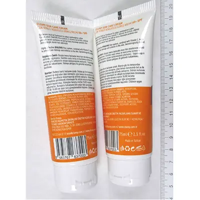 Foto aus der offiziellen Meldung: Clemy Sun Care Cream Sonnencreme — Risiko: Verbrennungen