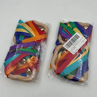 Photo de l’avis officiel: VEYLIN Sensory Ribbons for Babies, 2 Pack Rainbow Jouet à ruban — risque: Étouffement