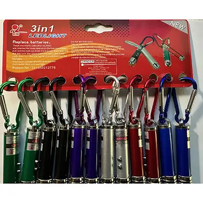 Foto aus der offiziellen Meldung: 3 IN 1 LEDLIGHT Laserpointer — Risiko: Sehschaden