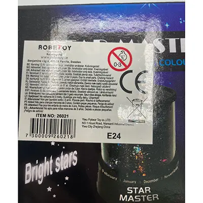 Foto dell’avviso ufficiale: Star Master Lamp — rischio: Ambiente