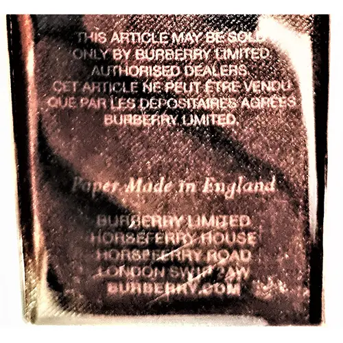 Photo de l’avis officiel: Mr. Burberry Eau de toilette — risque: Risque chimique