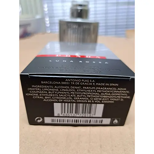 Photo de l’avis officiel: Prada Luna rossa Eau de toilette — risque: Risque chimique (A12/03327/24)