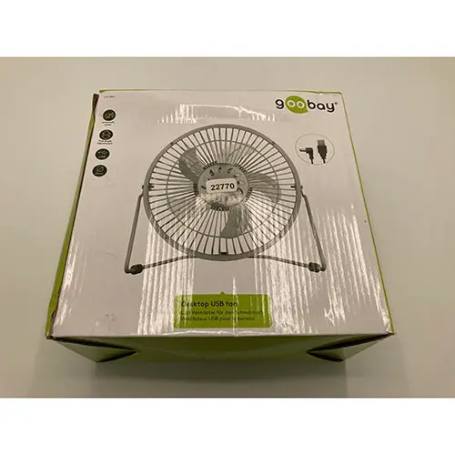 Foto dell’avviso ufficiale: Goobay Desktop USB fan Ventilatore — rischio: Ambiente