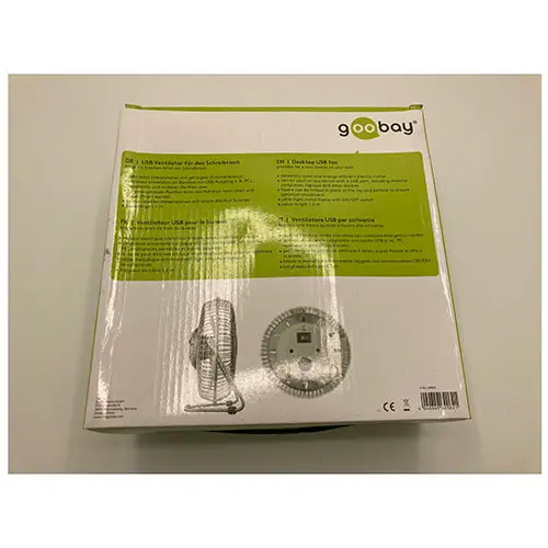 Foto dell’avviso ufficiale: Goobay Desktop USB fan Ventilatore — rischio: Ambiente