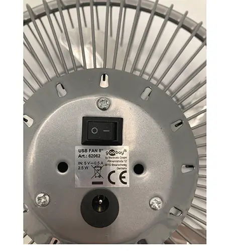 Foto dell’avviso ufficiale: Goobay Desktop USB fan Ventilatore — rischio: Ambiente