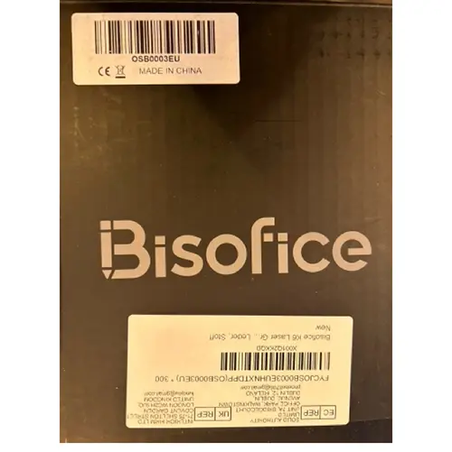 Foto aus der offiziellen Meldung: Bisofice Lasergraviermaschine — Risiko: Sehschaden