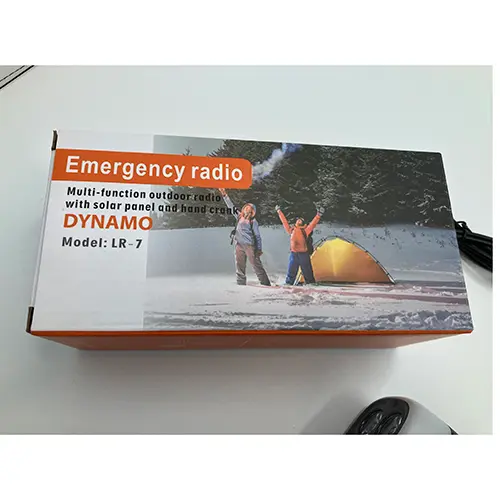 Photo from the official notice: Dynamo Emergency radio multi-function outdoor radio — environment risk
