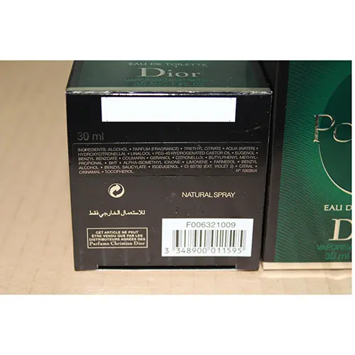 Photo de l’avis officiel: Dior Poison Eau de toilette — risque: Risque chimique