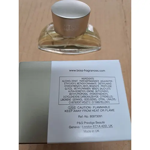 Photo de l’avis officiel: BOSS (Hugo Boss) Woman Parfum — risque: Risque chimique