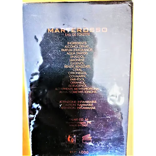 Photo de l’avis officiel: Battistoni Marterosso Eau de toilette — risque: Risque chimique