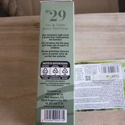 Photo de l’avis officiel: DolciSguardi profumi n° 29 Eau de toilette — risque: Risque chimique