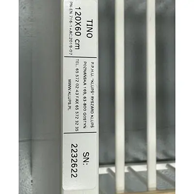 Photo de l’avis officiel: KLUPS® Children´s cot with barrier Lit bébé — risque: Coincement & Blessures