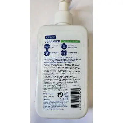 Photo from the official notice: Nuagé Ceramide Gentle Cleanser + ceramides + hyaluronic acid — microbiological risk