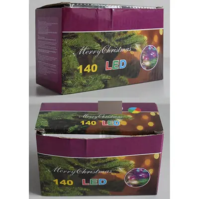 Foto do aviso oficial: Merry Christmas 140 LED Corrente de iluminação — risco: Queimaduras & Choque elétrico