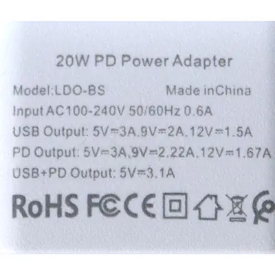 Photo de l’avis officiel: Tengda 20W PD Power Adapter, PD+QC3.0 Quickcharger 38W Chargeur USB — risque: Choc électrique