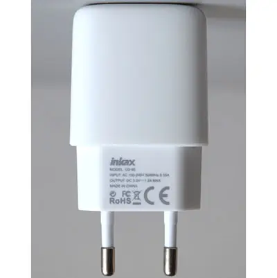 Photo de l’avis officiel: INKAX POWER ADAPTER Chargeur USB — risque: Choc électrique