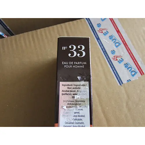 Photo de l’avis officiel: DolciSguardi profumi n°33 Parfum — risque: Risque chimique