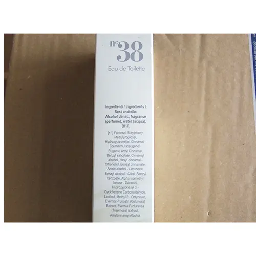 Photo de l’avis officiel: DolciSguardi profumi n°38 Eau de toilette — risque: Risque chimique