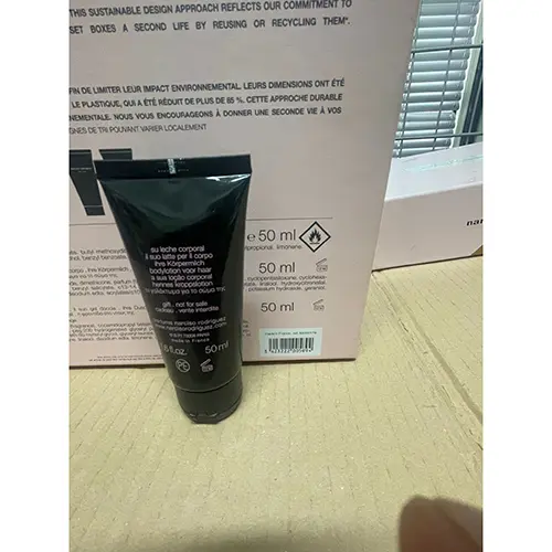 Photo from the official notice: Narciso Rodriguez Eau de parfum - Body lotion - Shower gel cosmetic set — chemical risk