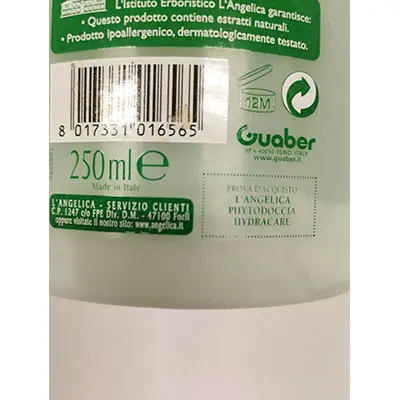 Photo de l’avis officiel: L'angelica Hydracare Crème de douche — risque: Risque chimique