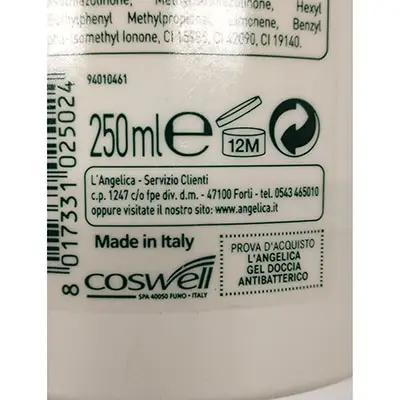 Foto dell’avviso ufficiale: L'angelica Officinalis Gel doccia purificante — rischio: Rischio chimico