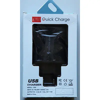 Foto do aviso oficial: USB CHARGER Carregador USB — risco: Choque elétrico (A11/00161/24)