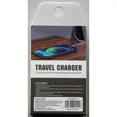 Foto do aviso oficial: YUFANO TRAVEL ADAPTER , TRAVEL CHARGER Carregador USB — risco: Choque elétrico