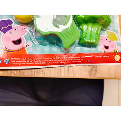 Foto do aviso oficial: Peppa Pig Brinquedo de plástico — risco: Engasgamento (A12/03647/24)