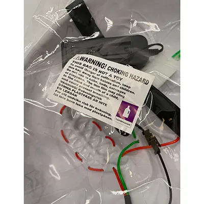 Photo from the official notice: Hisab joker Scary clown led mask — environment risk