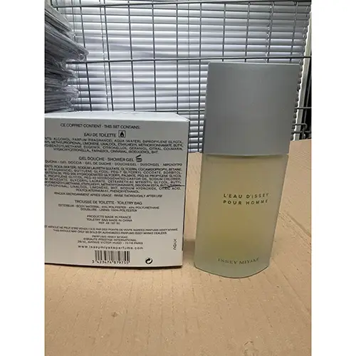 Photo de l’avis officiel: ISSEY MIYAKE Eau de toilette - Gel doccia Ensemble cosmétique — risque: Risque chimique