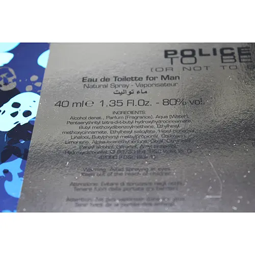 Photo de l’avis officiel: Police To be Eau de toilette — risque: Risque chimique