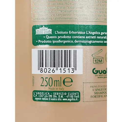 Photo de l’avis officiel: L'angelica Phytoshampoo fortificante — risque: Risque chimique